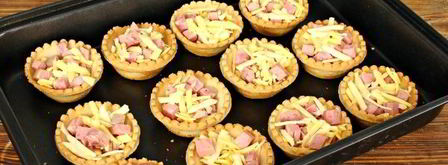 тарталетки с ветчиной и сыром. Шаг 6