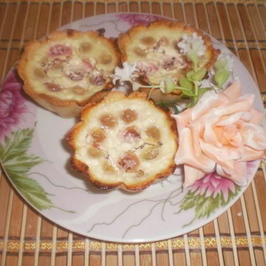 Рецепт тарталеток творожных с крыжовником