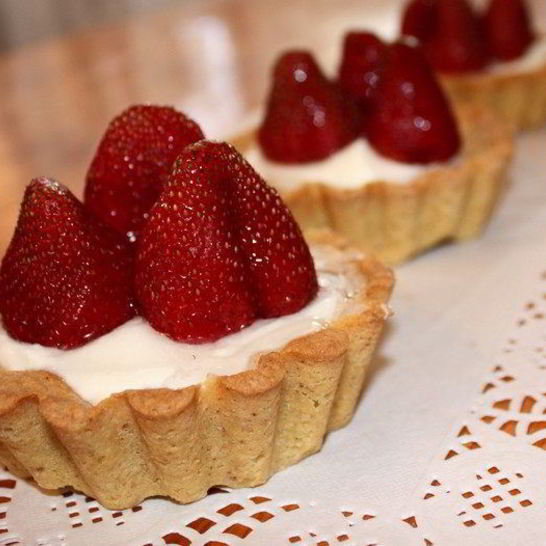 Рецепт клубничной тартинки