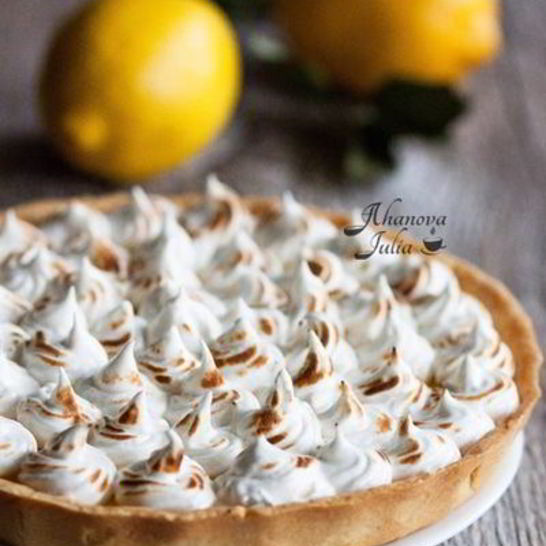 Рецепт лимонного тарта с меренгой