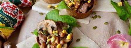 мини-тарты с салатом из индейки и овощей. Шаг 15