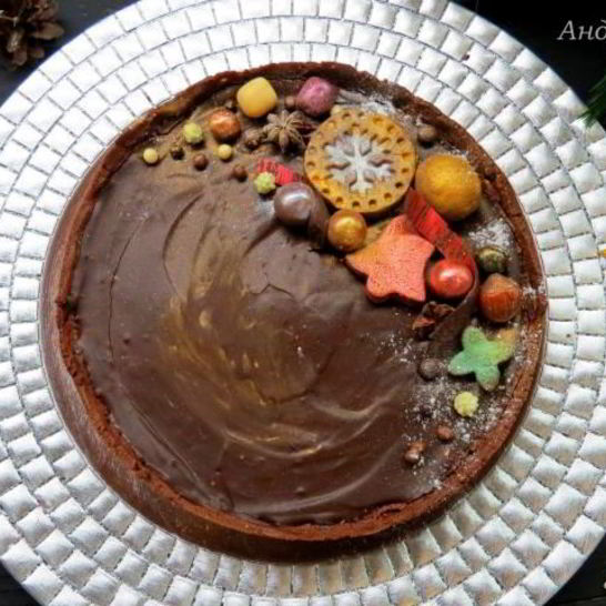 Рецепт шоколадна-каштанового тарта