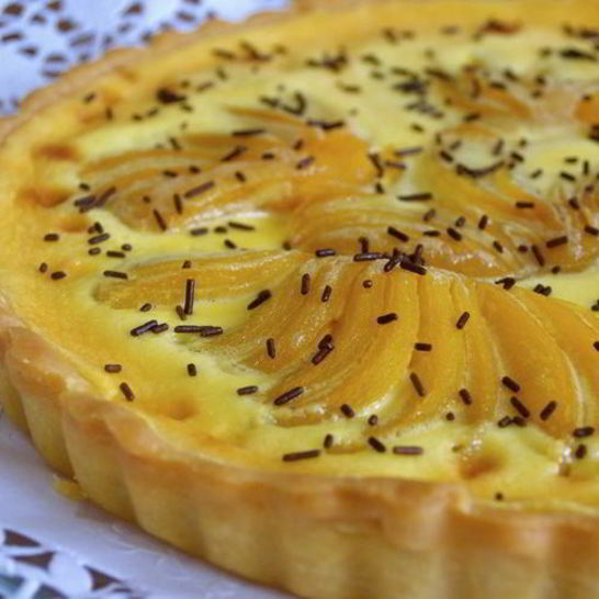 Рецепт шоколадна-сливочного тарт с фруктами