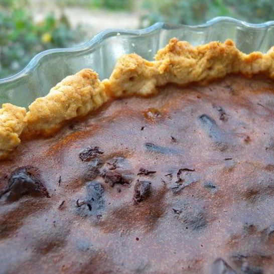 Рецепт тарта с дынной пастилой и шоколадом