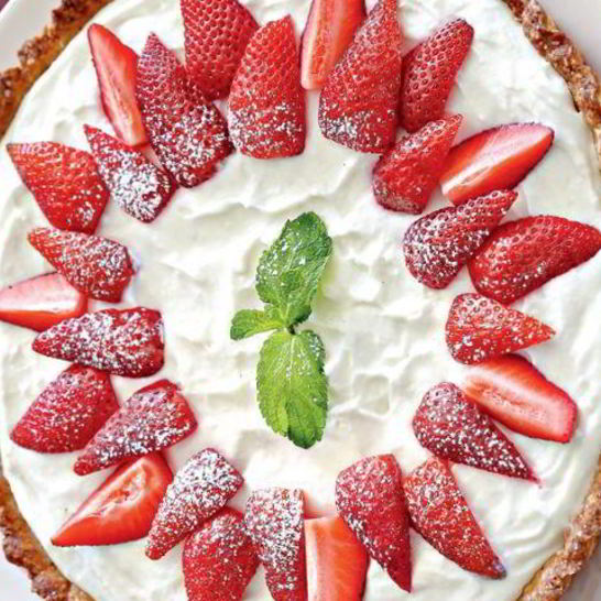 Рецепт тарта с клубникой и творожно-йогуртовой начинкой