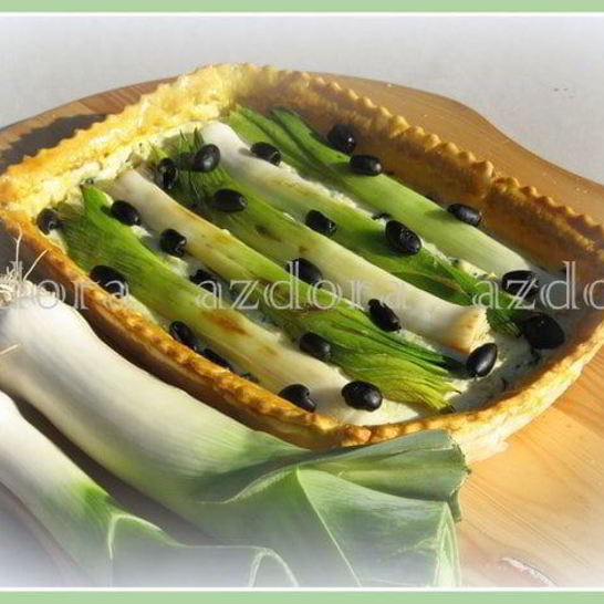 Рецепт тарта с цукини и молодым пореем