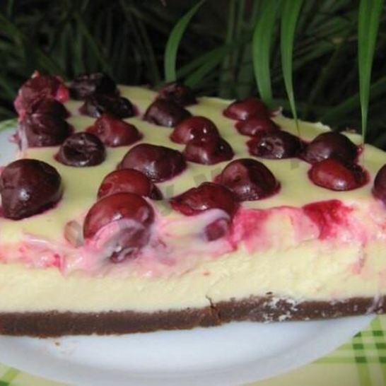 Рецепт тарта с творогом и вишней
