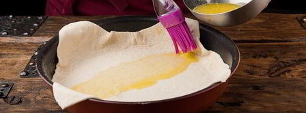 тарт с творогом, помидорами черри и базиликом. Шаг 6