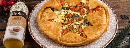 тарт с творогом, помидорами черри и базиликом. Шаг 9