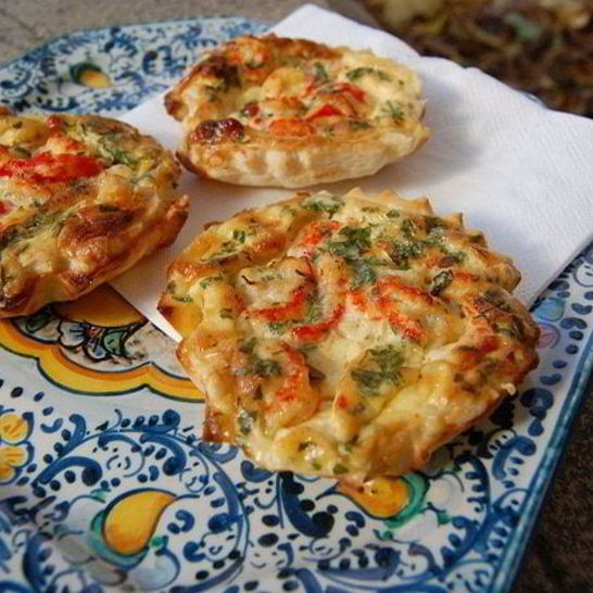 Рецепт тартов с раковыми шейками и зеленью