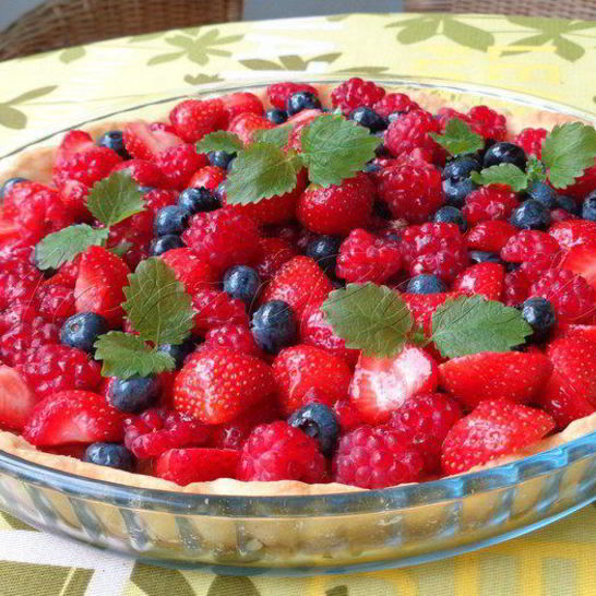 Рецепт ягодного тарта с ванильным заварным кремом