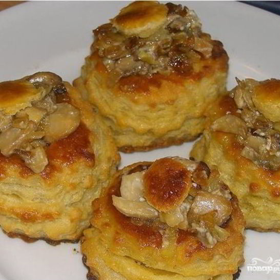 Рецепт волованов с курицея