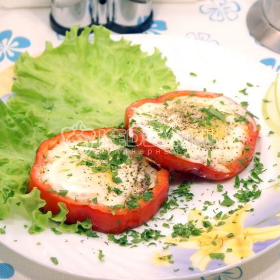 Рецепт глазуньи в перце