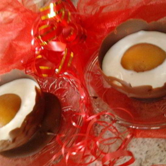 Рецепт глазуньи в шоколаде