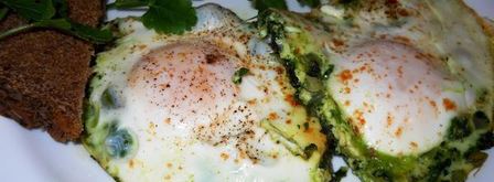 весенняя яичница со шпинатом. Шаг 7