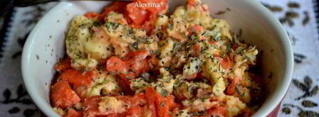 яичница-болтунья с копченой семгой. Шаг 5