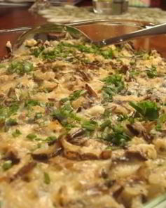 Яичница с диким рисом и грибами