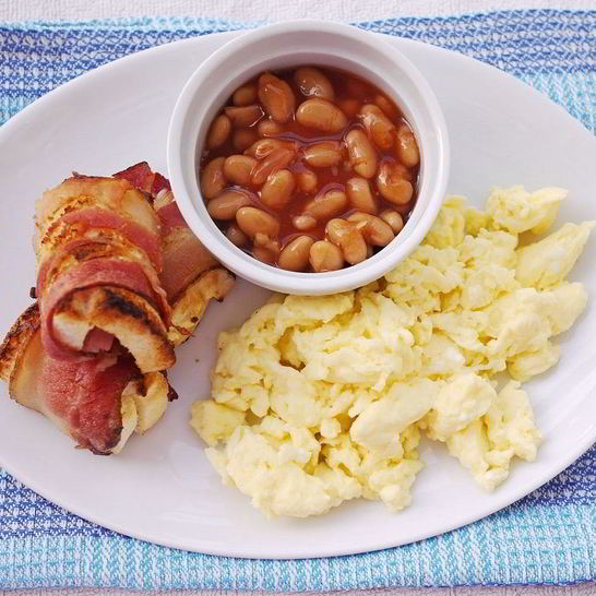 Рецепт яичницы с фасолью