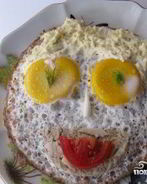 Яичница с гречкой