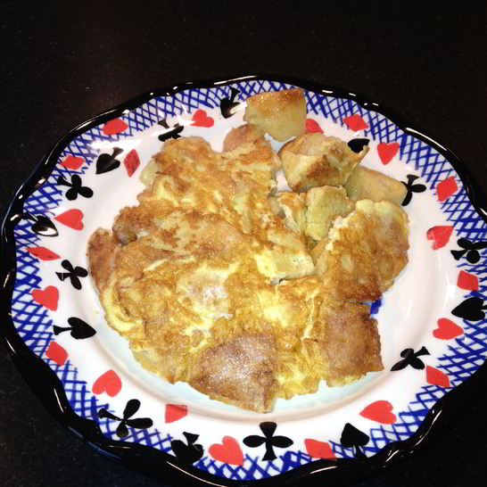 Рецепт яичницы с хлебами