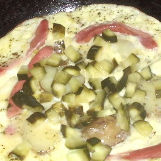 Рецепт яичницы с огурцами