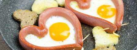 яичница сердце. Шаг 8