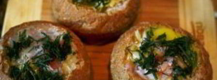 яичница в булочках веселый завтрак. Шаг 7