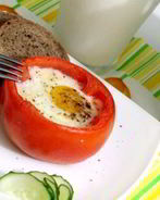 Яичница в помидорах в духовке