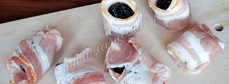 закуска из бекона с черносливом. Шаг 3