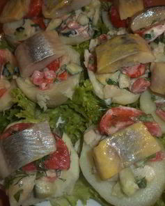 Закуска из картофеля с селедкой