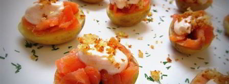 закуска из молодого картофеля с копченой горбушей. Шаг 5