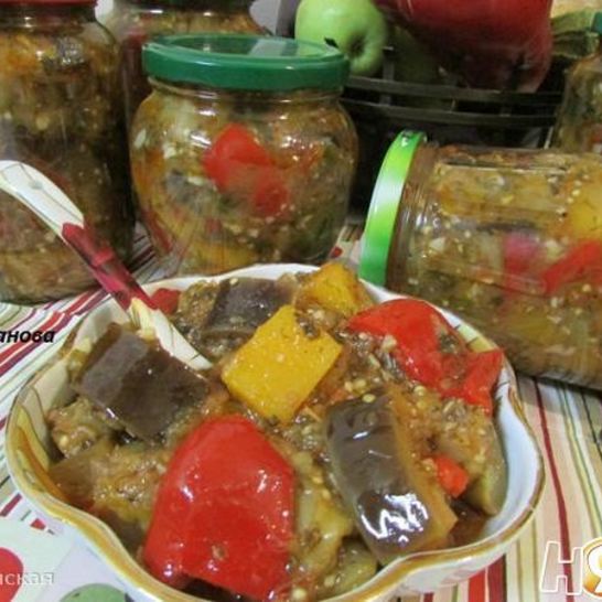 Рецепт закуски с баклажанами и тыквой