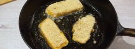 жареный сулугуни с помидорами. Шаг 3