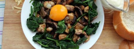 булочка-жюльен из шампиньонов и шпината. Шаг 3