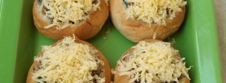 грибной жульен в булочке. Шаг 4