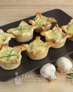 Жульен с грибами в тарталетках