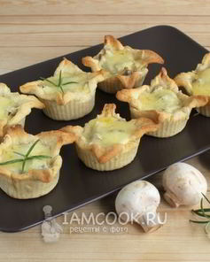 Жульен с грибами в тарталетках