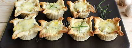 жульен с грибами в тарталетках. Шаг 8