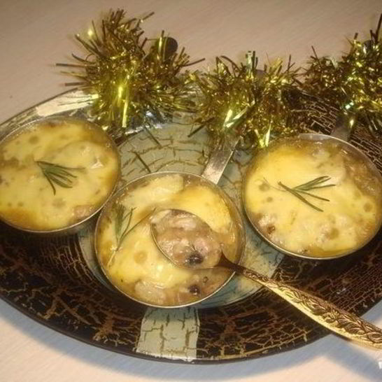 Рецепт жульена со свининой и грибами