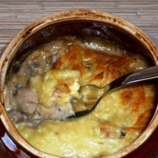 Рецепт жульена в горшочках