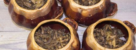 жульен в горшочке с курицей и грибами. Шаг 17