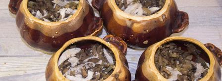 жульен в горшочке с курицей и грибами. Шаг 18