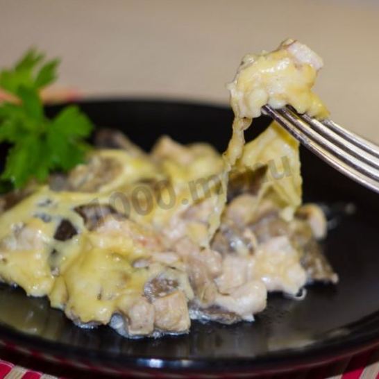 Рецепт жульена в мультиварке с курицей и грибами