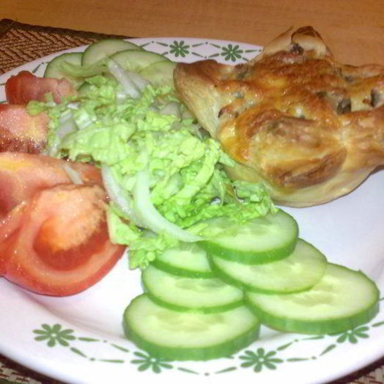 Рецепт жульена в слоеной корзиночке