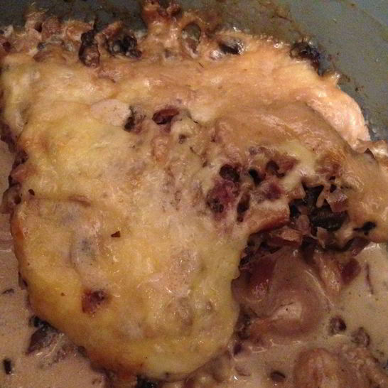 Рецепт жюльена с шампиньонами и нежным куриным филе