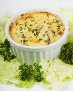 Жюльен с ветчиной и грибами